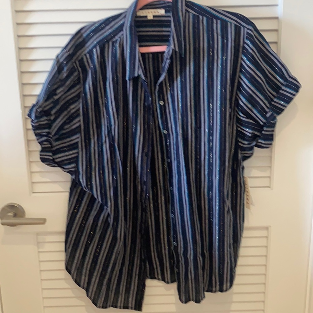 Xirena blue glittery top NWT
